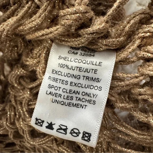 NWOT Anthropologie macrame boho tote - Picture 7 of 7